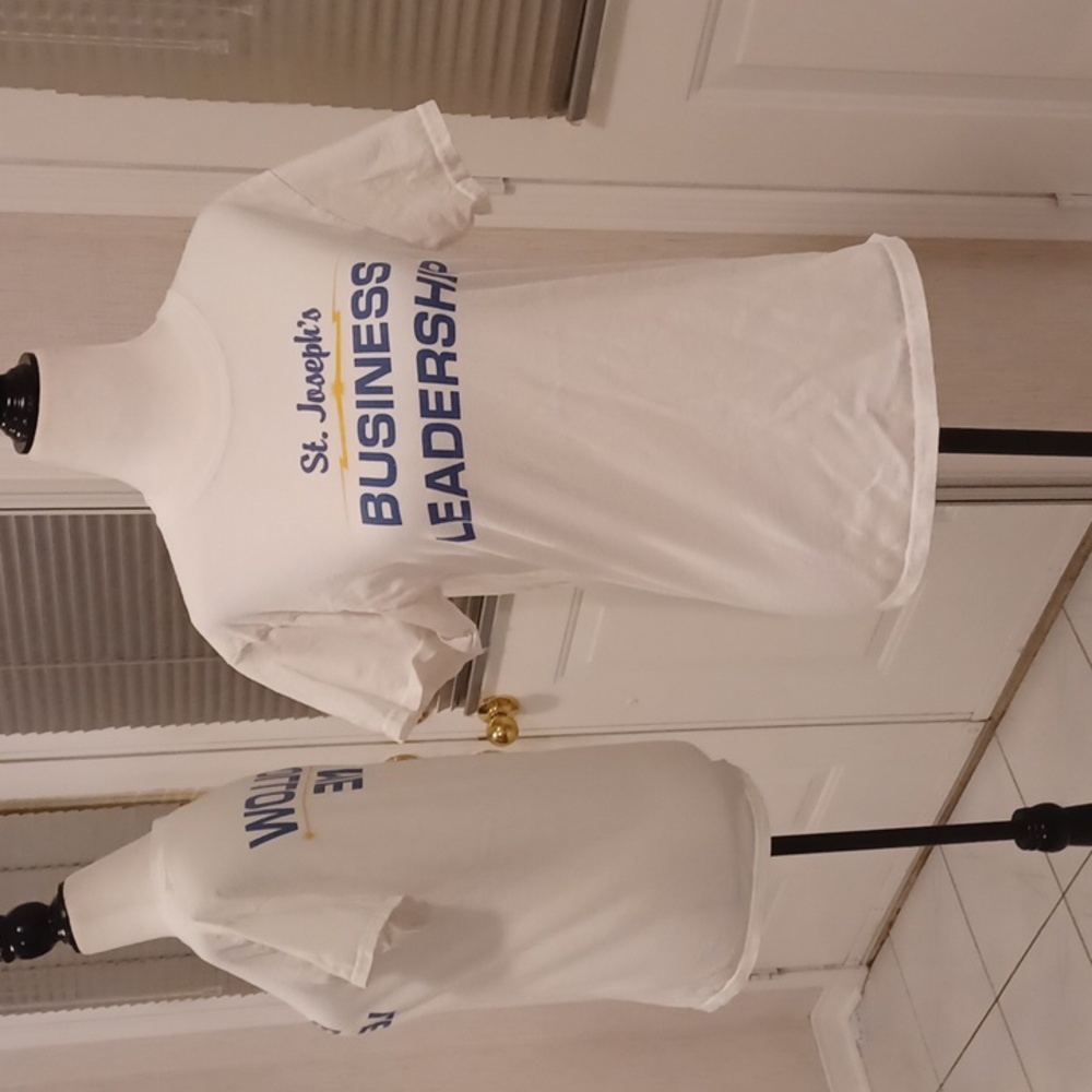 $4 Add-on White St. Joseph's Business Leadership Tee - Size Small